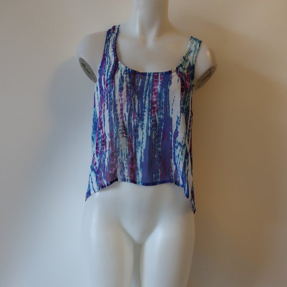 Show Me Your MuMu Tops - SHOW ME YOUR MUMU MULTI COLOR CROP TANK TOP SZ M *